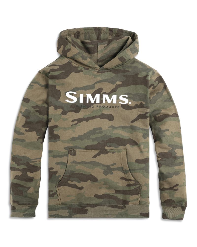 Hanorac SIMMS Kids Simms Logo Hoody Woodland Camo