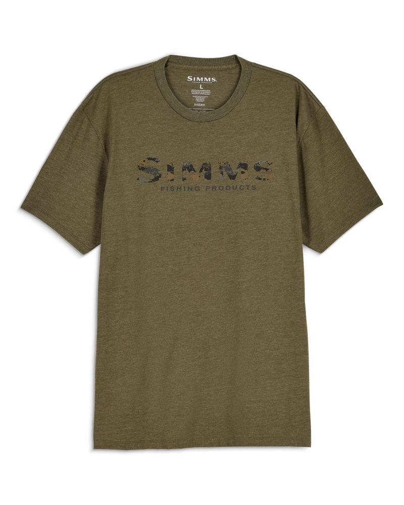 Tricouri SIMMS Simms Shroud Fill Logo T-Shirt Military Heather