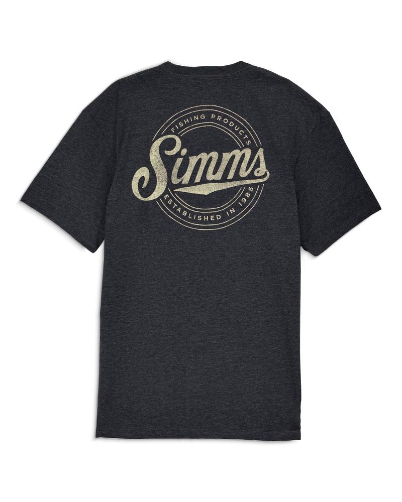 Tricouri SIMMS Circle Lockup T-Shirt Charcoal Heather