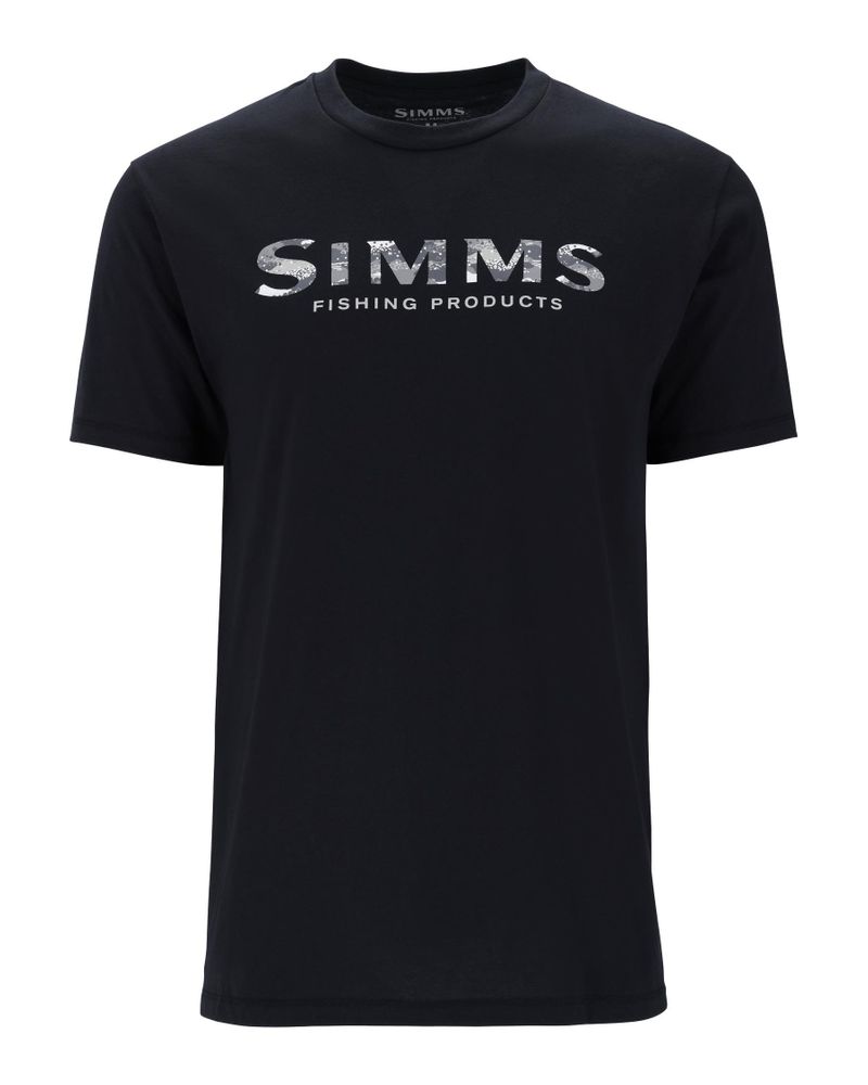 Tricouri SIMMS Simms Shroud Fill Logo T-Shirt Black