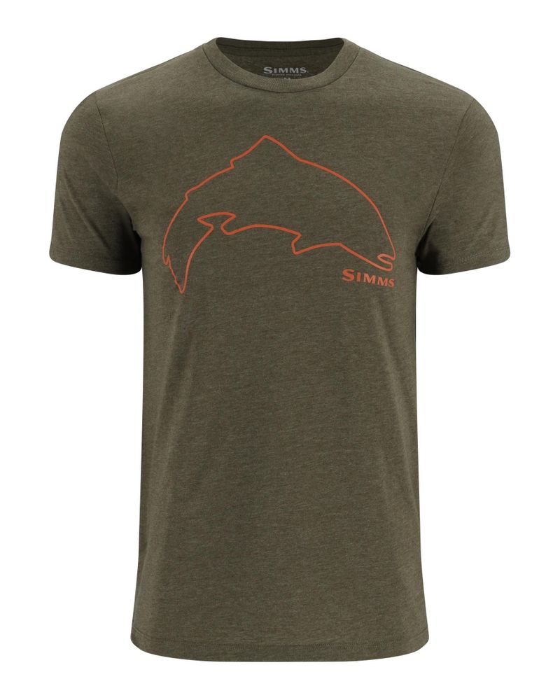 Tricouri SIMMS Trout Outline T-Shirt Loden Heather