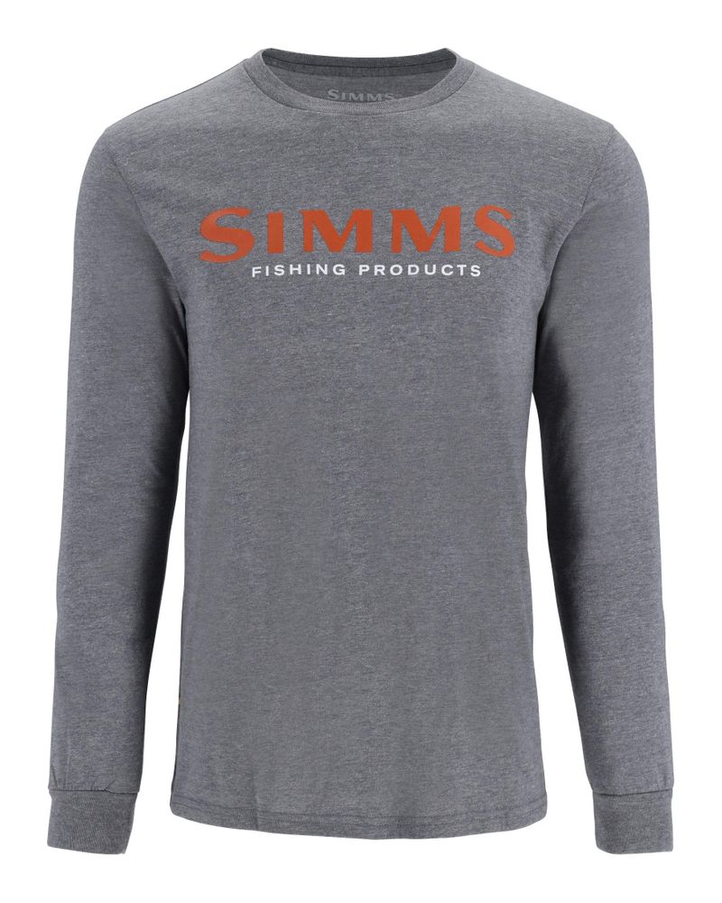 Tricouri SIMMS Simms Logo Shirt LS Athletic Heather