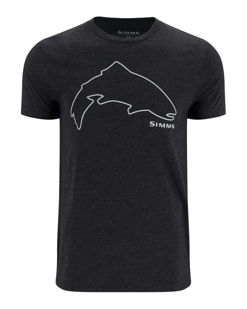 Tricouri SIMMS Trout Outline T-Shirt Dark Gunmetal Heather