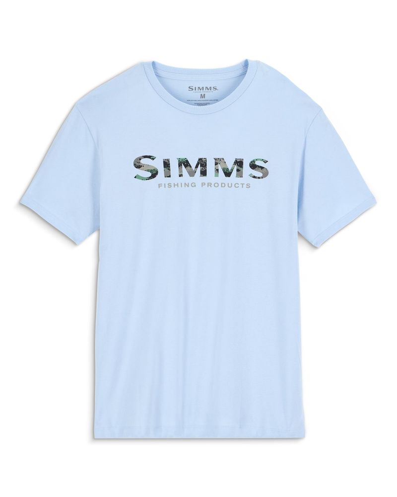 Tricouri SIMMS Simms Shroud Fill Logo T-Shirt Sky Blue