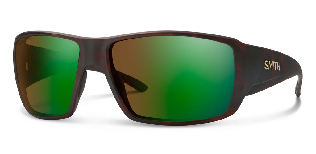 Ochelari polarizati Smith Optics Guide&#39;s Choice Matte Black Polarchromic Brown Green Mirror