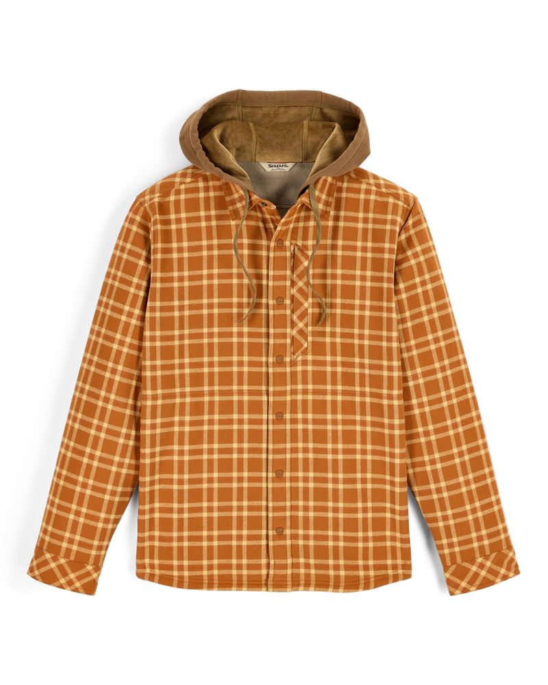 Sport SIMMS Coldweather Hooded Shacket Wakemup Plaid: Stonefly