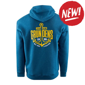 Hanorac Grundens Displacement DWR Logo Anchor Navy Heather