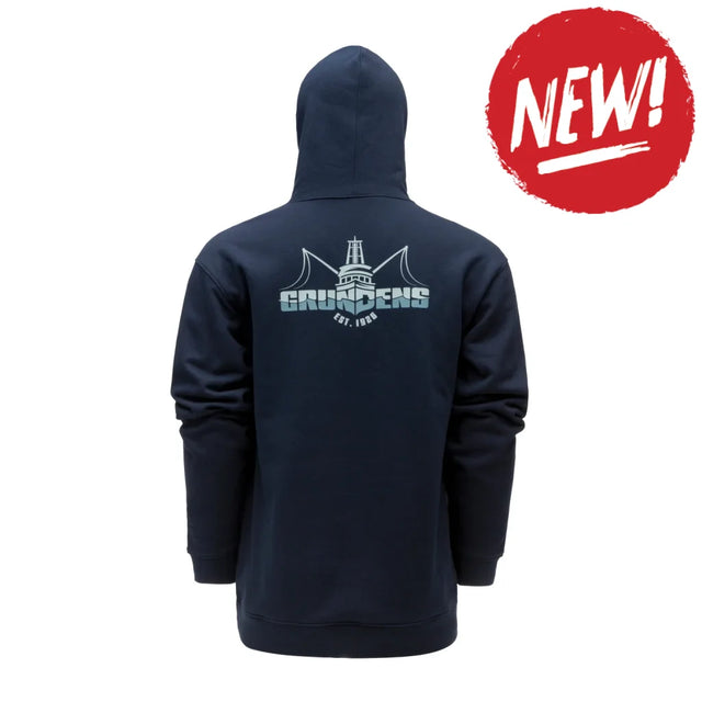 Hanorac Grundens Logo Boat Hoodie Dark Navy