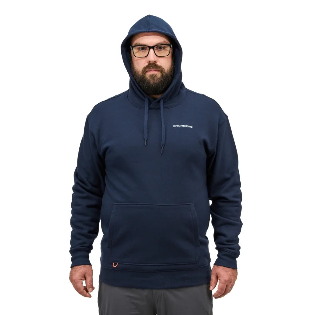 Hanorac Grundens Logo Boat Hoodie Dark Navy