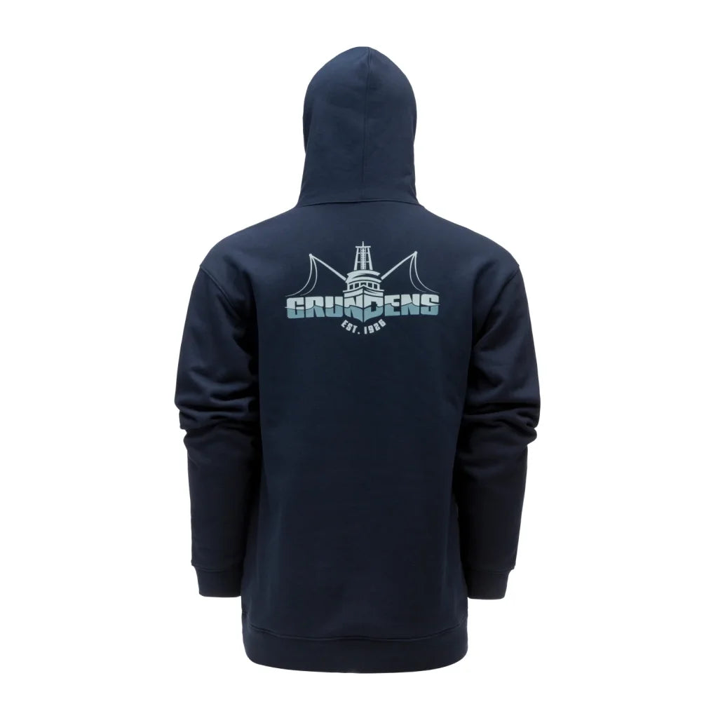 Hanorac Grundens Logo Boat Hoodie Dark Navy
