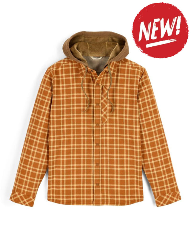 Hanorac SIMMS Coldweather Hooded Shacket Wakemup Plaid: