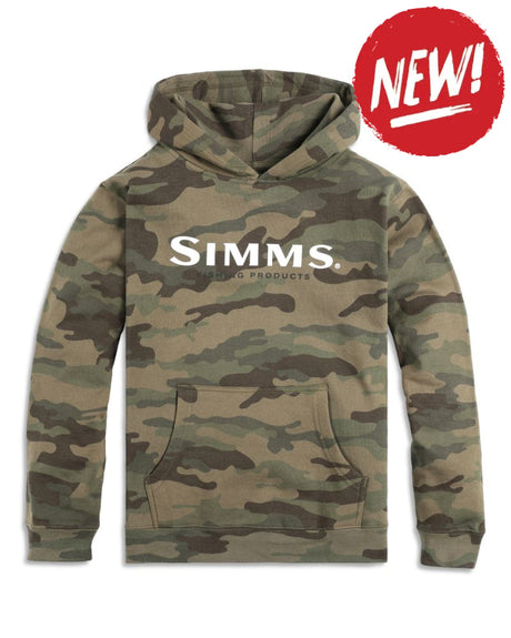 Hanorac SIMMS Kids Simms Logo Hoody Woodland Camo - S