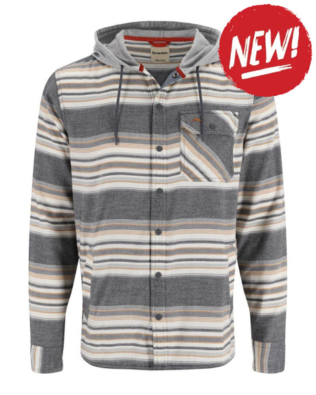 Hanorac SIMMS Santee Flannel Hoody Black/Slate Blanket