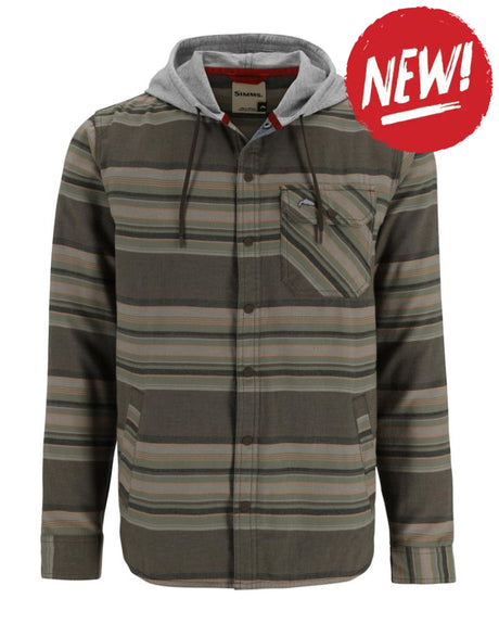 Hanorac SIMMS Santee Flannel Hoody Hickory/Dolomite Blanket