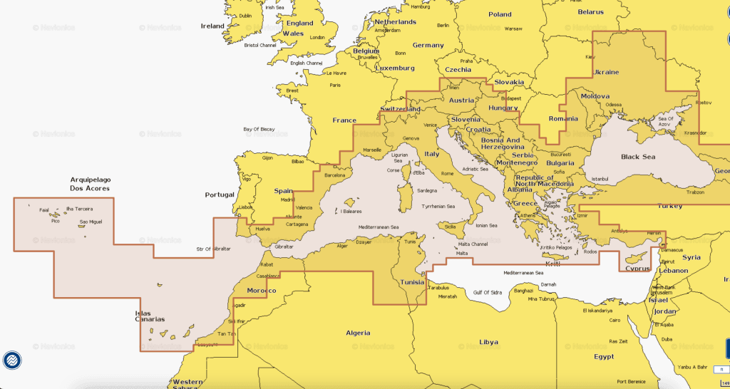 Harta Garmin Navionics Vision+ LARGE - Marea Mediterana &