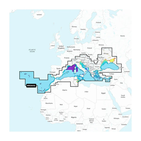 Harta Navionics Platinum+ Delta Dunarii Marea Mediterana &