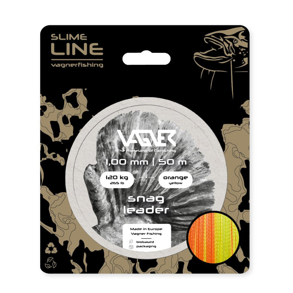 Leader rezistent abraziune Vagner Orange-Yellow 50m 1.0 mm