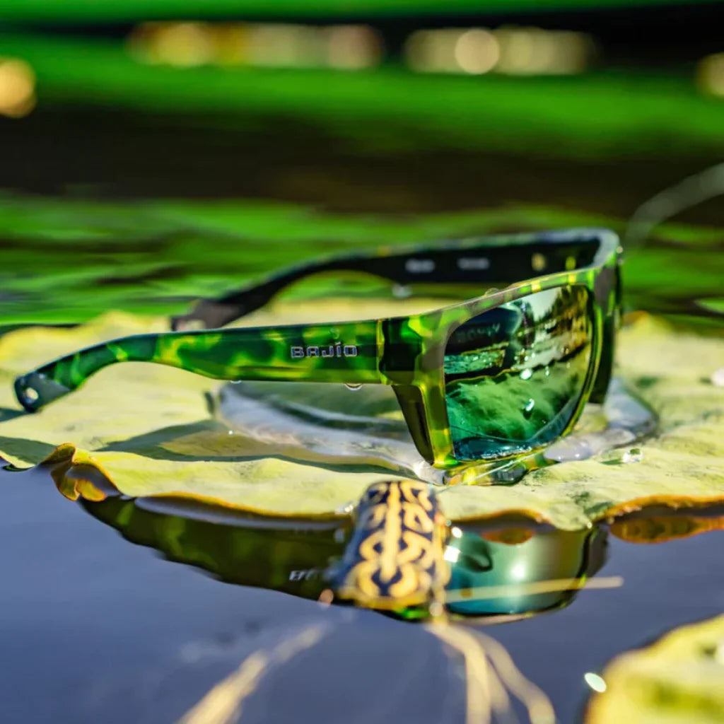 Ochelari Polarizati Bajio Las Rocas Black Matte Green Mirror Policarbonat