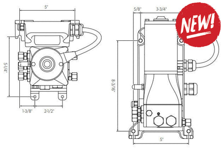 Power assist steering SeaStar PA1225-3 cu cablu (harness)