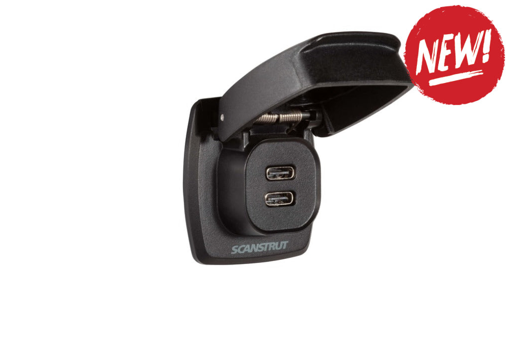 Priza incarcare pe barca ScanStrut Flip Pro Max Dual USB-C