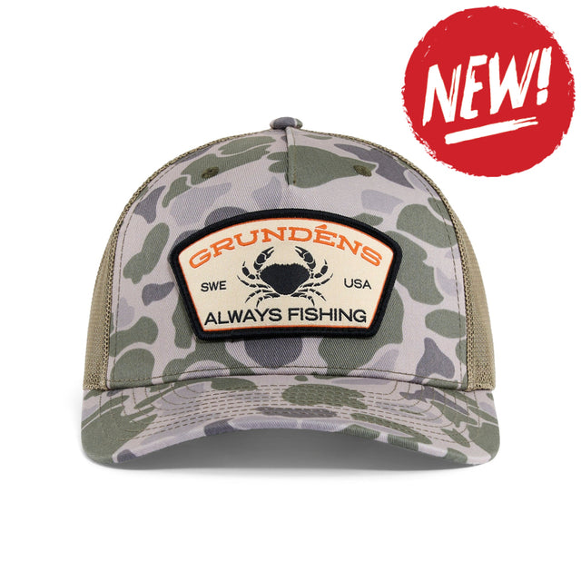 Sapca Grundens Always Fishing Trucker Marsh Camo