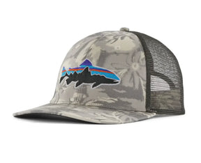 Sapca Patagonia Unisex Fitz Roy Trout Trucker Cliffs And Waves: Natural