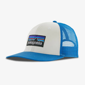 Sapca Patagonia Unisex P-6 Logo Trucker White W/Vessel Blue
