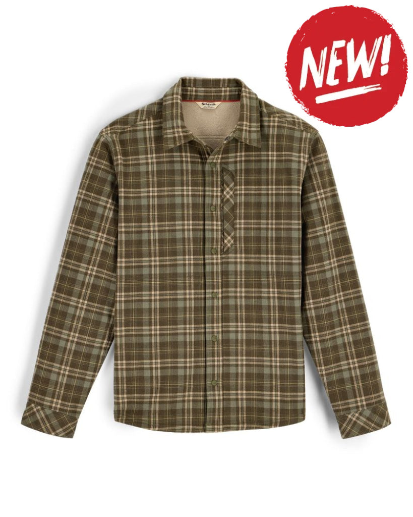 Sport SIMMS Coldweather Shacket Schooner Plaid: Loden - S