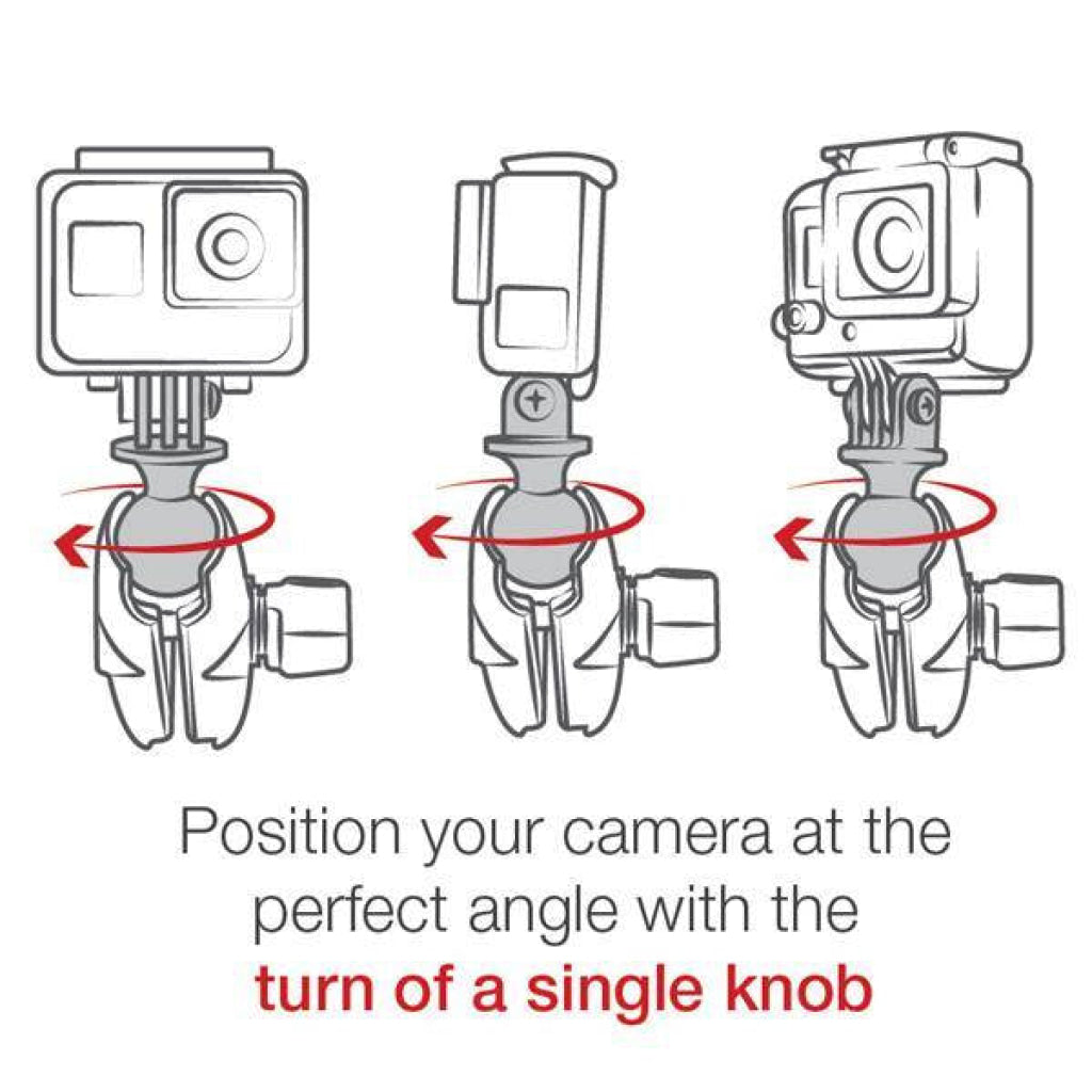 Suport universal pentru camera de acțiune RAM Track Ball montaj pe sina