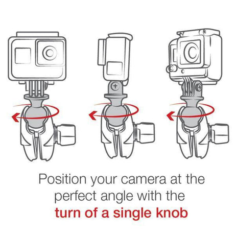 Suport universal pentru camera de acțiune RAM Track Ball montaj pe sina