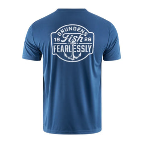 Tricou Grundens Fish Fearlessly SS Blue Abyss