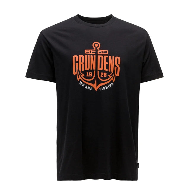 Tricou Grundens Logo Anchor Ss T - Shirt Black