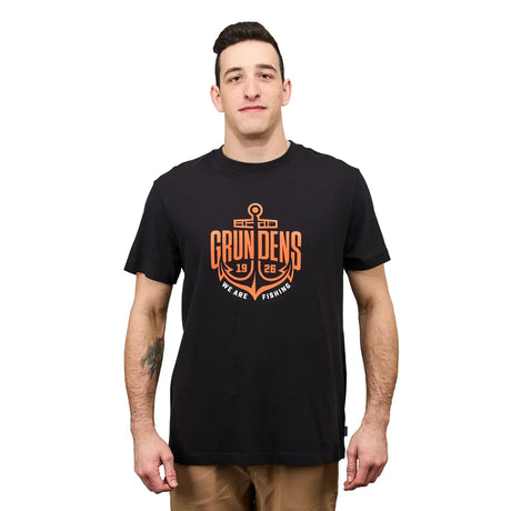 Tricou Grundens Logo Anchor Ss T - Shirt Black