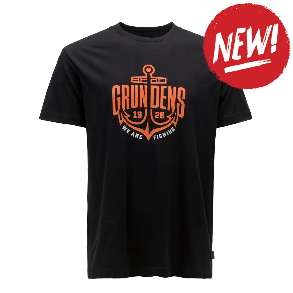 Tricou Grundens Logo Anchor Ss T - Shirt Black