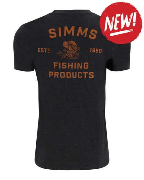 Tricou Simms Stacked Bass T-Shirt Charcoal Heather