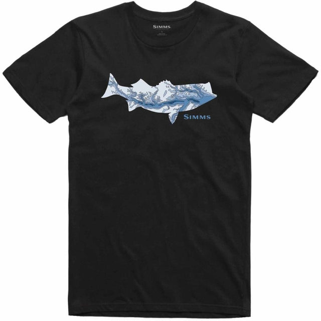 Tricou Simms Striper Bay Fill T-Shirt Black