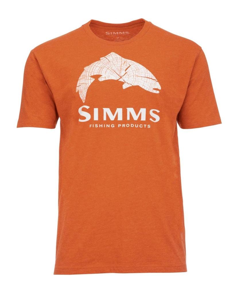 Tricou Simms Wood Trout Fill Adobe Heather