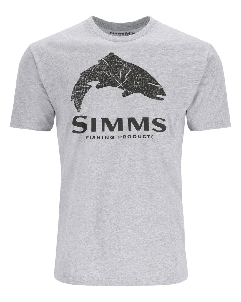 Tricou SIMMS Wood Trout Fill Grey Heather