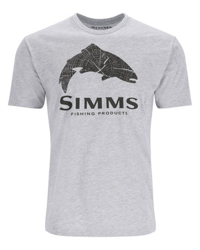 Tricou SIMMS Wood Trout Fill Grey Heather
