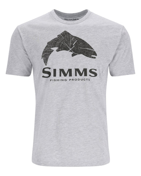 Tricou SIMMS Wood Trout Fill Grey Heather