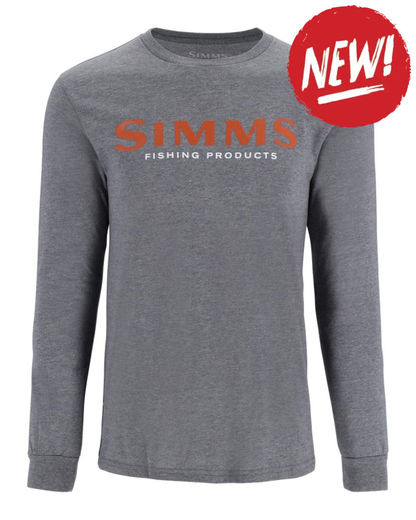 Tricouri SIMMS Simms Logo Shirt LS Athletic Heather - S