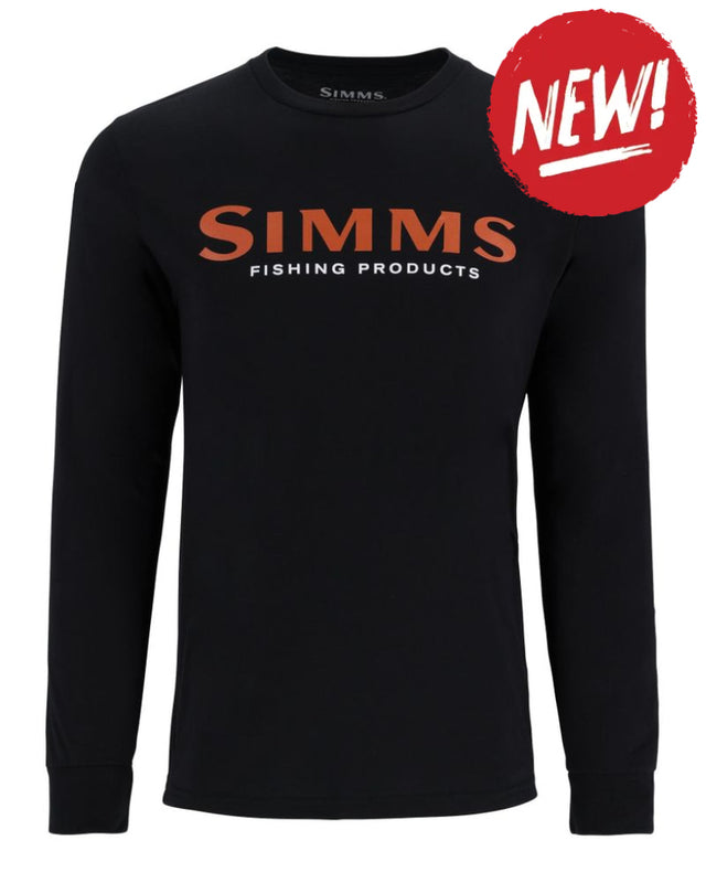 Tricouri SIMMS Simms Logo Shirt LS Jet Black - S - TSHIRT