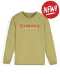 Tricouri SIMMS Simms Logo Shirt LS Tent Green - S - TSHIRT