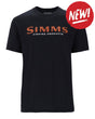 Tricouri SIMMS Simms Logo T-shirt Jet Black - S - TSHIRT