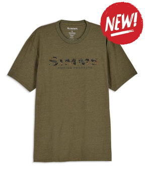 Tricouri SIMMS Simms Shroud Fill Logo T-Shirt Military