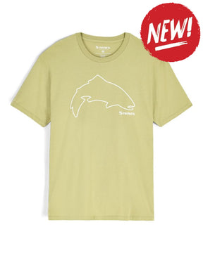 Tricouri SIMMS Trout Outline T-Shirt Tent Green - S - TSHIRT