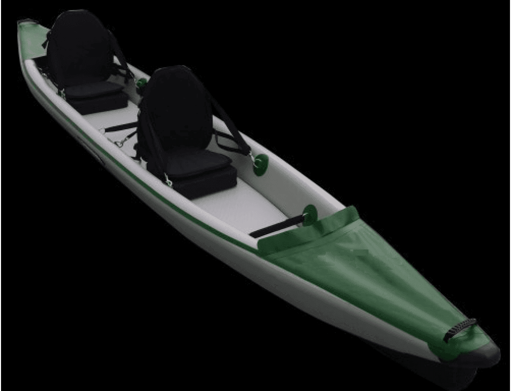 Caiac Gonflabil Dublu Allroundmarin Force Verde/gri Row Boats