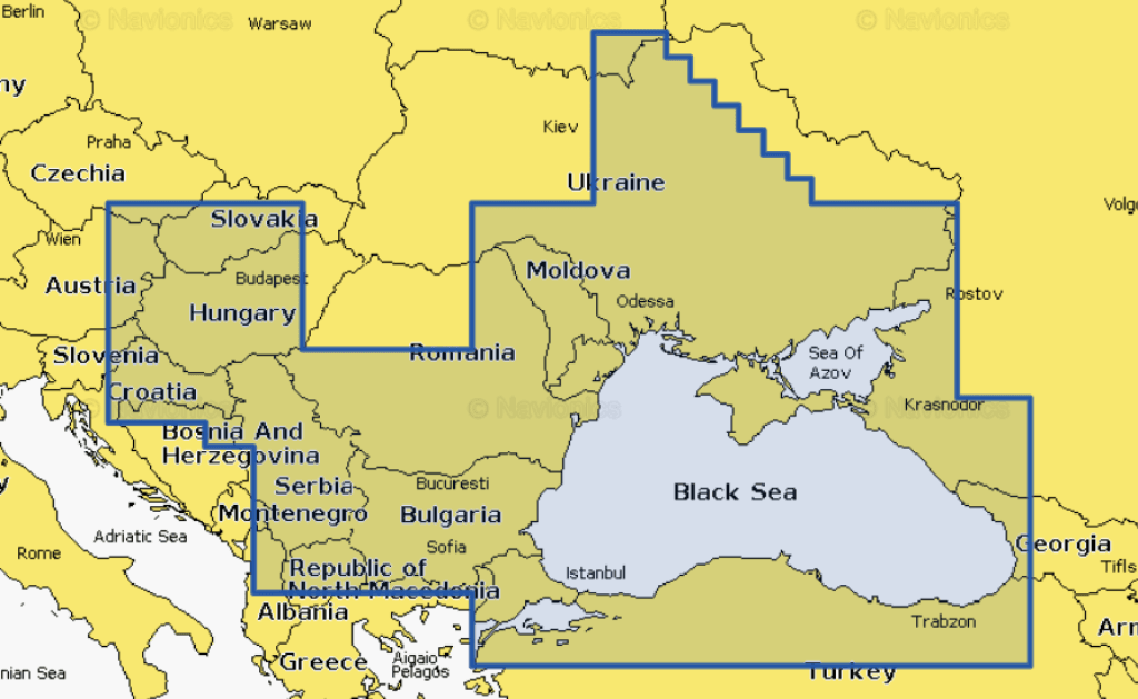 Harta Garmin Navionics+ Delta Dunarii Marea Neagra & Azov