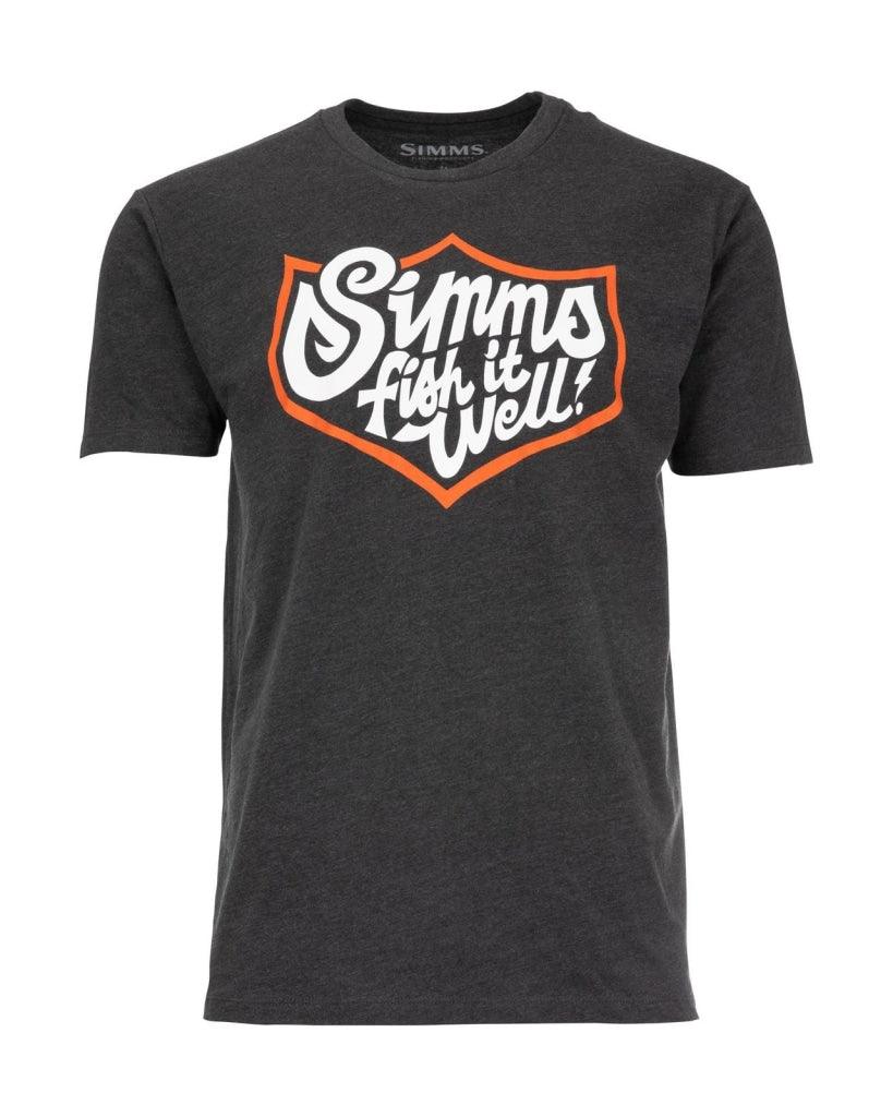 Tricou Simms Fish It Well Badge T-Shirt Charcoal Heather